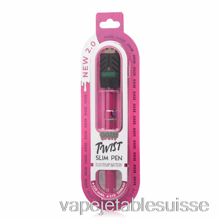 Vape Suisse Ooze Slim Twist Pen 2.0 Flex Temp Batterie Rose Atomique